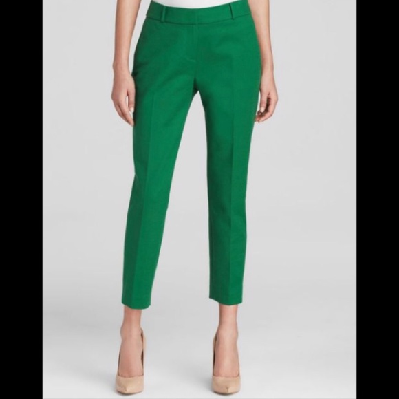 Kate Spade ♠️ ‘Margaux’ in Lucky green crop pants - Picture 2 of 10